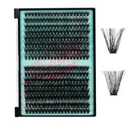 Lash Clusters 320Pcs 6080D D Curl Individual Wispy Eyelashes Cluster for DIY Cluster Eyelash Extensions at Home for Beginners (Mix10-16mm)