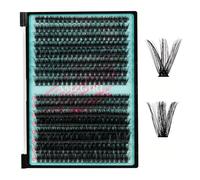 Lash Clusters 320Pcs 70D 90D D Curl Individual Wispy Lashes Cluster for DIY Cluster Eyelash Extensions at Home for Beginners (Mix10-16mm)