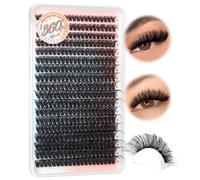 Lash Clusters 360Pcs Individual Lashes 80D Thick Fluff Cluster Eyelash Extensions 8-18MM False Lashes D Curly Wispy Fake Mink Eyelashes Extension by Pleell