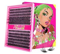 Lash Clusters 50D Wispy Cluster Eyelash Extensions 13-20mm Individual DIY Soft Comfortable Eyelashes with Thin Band