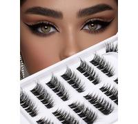 Lash Clusters Cat Eye 7 Pairs Eyelash Clusters Wispy DIY Lash That Look Like Extensions 12-15MM 3D False Eyelashes Natural Soft Fluffy Mink Individual Cluster Lashes