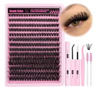 Lash Clusters DIY Lash Extensions Cluster Eyelash Extensions Individual Short 9-11MM Eyelash Clusters Self Application at Home by