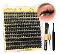 Lash Clusters DIY Lash Extensions Cluster Eyelash Extensions Individual Short 9-11MM Eyelash Clusters Self Application at Home by