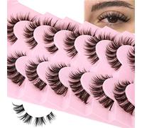 Lash Clusters DIY Lashes Natural Look Cat Eye Clear Band Faux Mink Lashes Pack Wispy Fluffy 3D Curl False Eyelashes 56 Wisps by ALICE