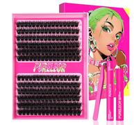Lash Clusters Kit 100D Individual Eyelash Extensions DIY False Eyelashes with Bond&Seal Remover Applicator