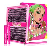 Lash Clusters Kit 50D Individual Eyelash Extensions DIY False Eyelashes with Bond&Seal Remover Applicator