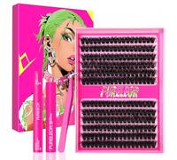 Lash Clusters Kit 80D Individual Eyelash Extensions DIY False Eyelashes with Bond&Seal Remover Applicator
