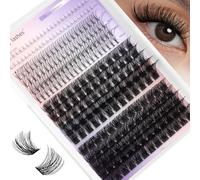 Lash Clusters Kit - Includes FD18+B Cluster Lashes, Bottom Lashes & 7D Spike Fans, Mixed 12-18mm, Natural & Soft D Curl Individual Eyelashes for Beginners Eyelash Extension Kit(FD18+B-1218)