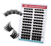 Lash Clusters Kit Individual Eyelashes F2(Z009) Natural Lash Extension Kit with Russian Cluster D Curl Eyelashes Mix 8-16mm