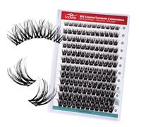 Lash Clusters Kit Individual Eyelashes R13 Natural Lash Extension Kit with Russian Cluster D Curl Eyelashes Mix 8-16mm
