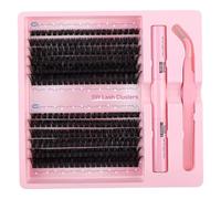 Lash Clusters Kit, Natural Wispy Volume Eyelash Extensions, Individual Cluster Lashes in 4 Curves, Easy Apply, for Daily Wear & Anime Cosplay Look (A)