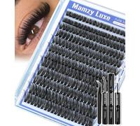 Lash Clusters Kit Wispy 10-18MM Eyelash Clusters Kit Full Volume D-curly False Eyelashes 80D Individual Lashes Clusters 3D Luxury Cluster Eyelash Extension Kit by MAMZY LUXE