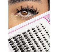 Lash Clusters Manga Eyelash Clusters Spiky Cluster Eyelash Extensions 80Pcs C Curl Individual Lashes Volume Anime Lash Clusters with Thin Band Cosplay Lashes DIY at Home