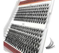 Lash Doll UK Premade Individual Cluster Lash Extensions Kit, 260 pcs, DIY, 10D, 20D, 30D, 40D, 100D, Clusters 8-16mm, D Curl, Spoolie Brush, With Glue, Tweezers, Seal & Remover (30d-40d)