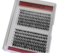 Lash Doll UK Premade Individual Cluster Lash Extensions Kit, 260 pcs, DIY, 10D, 20D, 30D, 40D, 100D, Clusters 8-16mm, D Curl, Spoolie Brush, With Glue, Tweezers, Seal & Remover (20d-30d)