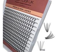 Lash Doll UK Premade Individual Cluster Lash Extensions Kit, DIY, 10D, 20D, 30D, 40D, 100D, Clusters 8-16mm, D Curl, Spoolie Brush, With Glue, Tweezers, Seal & Remover (10d)