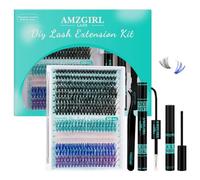 Lash Extension Kit 320Pcs,DIY Individual Lashes Clusters Kit,Lash Bond And Seal,Lash Remover For Colorful Eyelashes Extensions,Lash Applicator Tools For False Eyelash Cluster Kit(40D,D-Mix9-16mm Kit)