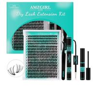 Lash Extension Kit 320Pcs,DIY Individual Lashes Clusters Kit,Lash Bond And Seal,Lash Remover For Eyelashes Extensions,Lash Applicator Tool For False Eyelash Cluster Kit At Home(30D,D-Mix9-16mm Kit)