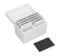 Lash Extension Organizer Storage, 10 Layers Acrylic Eyelash Storage Box with Magnetic Bottom, False Eyelashes Glue Pallet Holder Display, Lash Extension Grafting Tool (White)