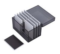 Lash Extension Organizer Storage, 10 Layers Acrylic Eyelash Storage Box with Magnetic Bottom, False Eyelashes Glue Pallet Holder Display, Lash Extension Grafting Tool (Tea