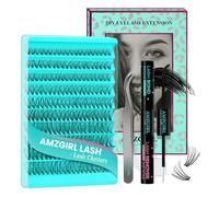 Lash Extension Set 200 Pieces 30D Eyelash Extensions Set D Curl Wispy Cluster Lashes DIY Eyelash Extensions Kit Natural Individual Eyelash Kit with Eyelash Binding and Remover Eyelash Tweezers