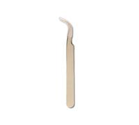 Lash Extension Tweezer - Precision Sharp Tips 0.5mm, Ergonomic Lightweight Design for Single & Multiple Grafting Eyelash Application, Professional Stainless Steel Tool for Eyela (Curved Tweezers)
