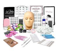 Lash Eyelash Extension Kit, Professional Mannequin Head Training For Beginners Eyelashes Extensions Practice Cosmetology Esthetician Supplies