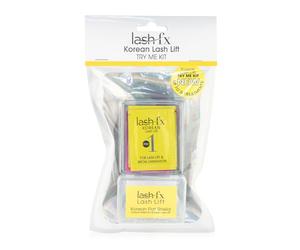 Lash FX Korean Lash Lift Cysteamine Try Me Kit, Professional Thioglycolate-Free Lash Lifting System, Clear, Semi-Matte, All Skin Types