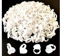 Lash Glue Holder - 100pcs Glue Ring Cups,Lash Glue Rings,Glue Rings for Eyelash Extensions,Glue Holder Rings for Eyelash Extensions,Disposable Volume Lashes Quick Blossom Cups (white)