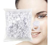 Lash Glue Holder Rings - 100pcs Eyelash Extension Cups, Adjustable Makeup Pigment Rings, Easy Fanning Tool, Salon Laash Accessory | Holder for Artists Professional Beauty Tasks