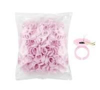 Lash Glue Ring Cup - 1", pp, Pink, Salon Accessories, Beauty Tools, Lash Supplies | Disposable Heart Slot Ring, Hands Free Lash Adhesive Holder for Eyelash Volume Extension and Quick Application
