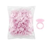 Lash Glue Ring Holder - 100pcs Tension Blossom Cups for Lash Technology | Disposable Adhesive Tattoo Ink Pigment Eyelash Supplies, Salon Lash Application Fanning Ring Cup Tool