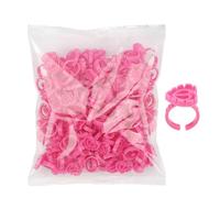Lash Glue Rings - Extension Cups 100pcs PP Adjustable Holders 2.3cm | Precise Dispensing Feature, Adhesive Control Usage Eyelash Makeup Ink Pigment Cosmetic Tool Set Kit