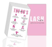 Lash Instructions Cards,Lash Extension Aftercare Instructions Cards 50 Pack Eyelash After Care Card for Business,Client Double Sided 3.5 x 2 inch-Pink