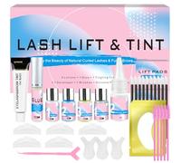 Lash Lift and Black Kit, Eyelash Perm and Black Kit, Professional Black Color Eyelash & Eyebrow Lift Set, Quick Lifting & Voluminous Coloring for Lash Lifting, Easy to Use & Lasting Curl at Home