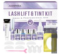Lash Lift and Tint Kit, Eyelash Perm and Tint Kit, Professional Black Eyelash & Eyebrow Curling Set, Quick Lifting & Voluminous Coloring, Easy for Beginner and Professional Use, Salon Quality at Home
