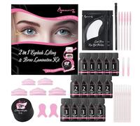 Lash Lift Kit 2 in 1 Eyelash and Eyebrow Lamination Kit, Lash Perm Kit, Semi Permanent Lash Extension Curling Set, Individual Package Pack of 5 Beauty7 (with glue balm)