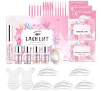 Lash Lift & Perm Kit - Salon-Quality Eyelash Curling Kit for Long-Lasting Lift, 6-8 Weeks Curl, Gentle & Nourishing Formula, Complete Home & Salon Lash Perming Set with Silicone Pads (S,M,L)