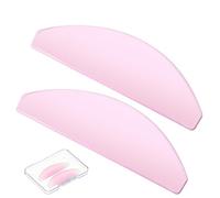 Lash Lift Shields Flat, 1mm Flat Shields for Korean Lash Lift Soften EyeLash Lifting Shield For Salon Usage Thoroughly Soften Eyelashes (Pink)
