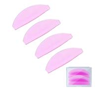 Lash Lift Shields Flat 4PCS 1mm Ultra Thin Lash Lift Pads for Step 1 Perm Glueless Adhesive Lash Lifting Shields Korean Lash Lift from Root to Tip Pink