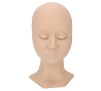 Lash Mannequin Head,Eyelash Mannequin Head Eyelash Extension Supplies for Makeup,Replaced Eyelids Silicone Training Mannequin Head for Lash Extensions,for Eyelashes Practice(B)