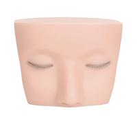Lash Mannequin Head Eyelash Mannequin Head Practice, 3 Layer Lashes for Realistic Eyelash Extension Training, Soft Silicone Face with High - Density Filler, for Beginners and Lash (White Skin Color)