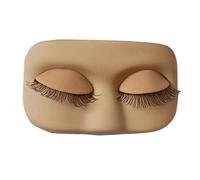 Lash Mannequin Head - Soft Silicone Eyelash Extension Training Model Face Realistic Practice Mannequin for Lash Application Makeup Training and Beauty Education Professional Ļash