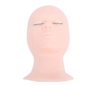 Lash Mannequin Head Soft Touch Silicone Replaced Eyelids for Eyelash Extension Practice Makeup Training Display Model 26.5 x 13cm
