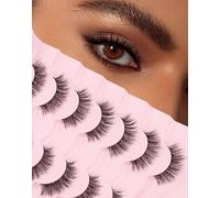 Lash natural wispy eyelashes,Frihappy false eyelashes,Wispy Strips,Faux Mink Lashes,black band lashes,pestañas postizas naturales,7 pairs,Frihappy 2024 lashes#Aries