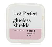 Lash Perfect Glueless Lash Lift Shields, Korean Silicone Shields for Lash Lifting, No Glue Required, 5 Pairs Assorted Sizes, Clear, Reusable Professional Tools