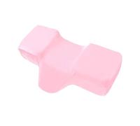 Lash Pillow, Beautician Eyelash Pillow, Ergonomic Face and Neck Headrest, Flannel, Memory Foam, Removable Pillowcase, Side Pockets, Ideal for Eyelash Extension Treatments,Light Pink