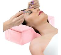 Lash Pillow For Eyelash Extensions - Ergonomic Memory Foam Neck Support Cushion With Side Pockets | Butterfly Beauty Salon Headrest For Lash Tech Bed,