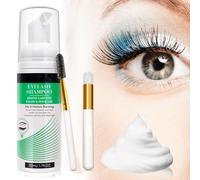 Lash Shampoo for Eyelash Extension,50ml Eyelash Extension Foaming Shampoo Lash Foam Mascara Cleanser with a Soft Brush