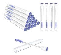Lash Spoolies with Tube, 40 Pcs Disposable Mascara Brushes Tubes Set, 20 Pcs Empty Mascara Tubes with 20 Pcs Lash Brush, Cleaning Brush for Eyelash Extension Applicators Makeup Tools